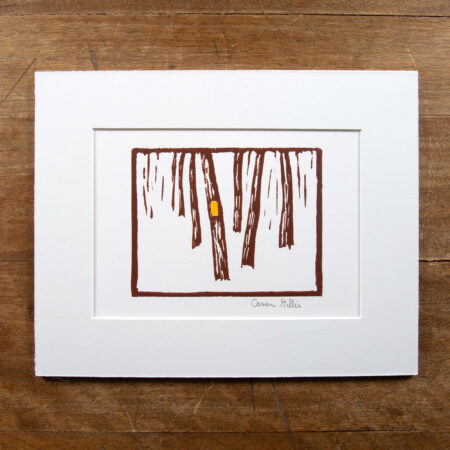 ice age trail linocut